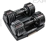 CAP Barbell ADJUSTABELL® Dumbbell |12.5lb, 25lb, 55lb | Single or Pair
