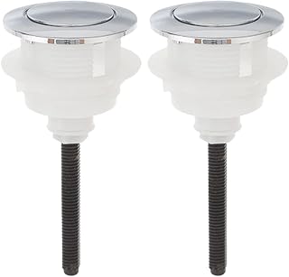 DOITOOL Single Flush Toilet Valve Switch Toilet Tank Button Single Flush Valve Replacement Button Adjustable Push Button Toilet Tank Button Replacement for Most Toilet 2pcs Air