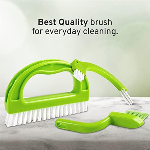 Trexin 4 in 1 Tile Grout Cleaner Brush, Dirt Scrubbing Tool Stiff Bristles Cleaning Joints Scrubber For Multifunction Use Perfect For Bathroom, Kitchen, Household & Tile Cleaning