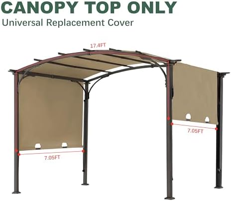 85" x 208" Universal Pergola Replacement Canopy Cover image 17