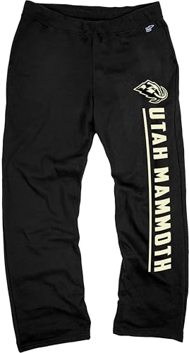 Blue 84 Men's Standard NHL Officially Licensed Sweatpants Pop Echo Black