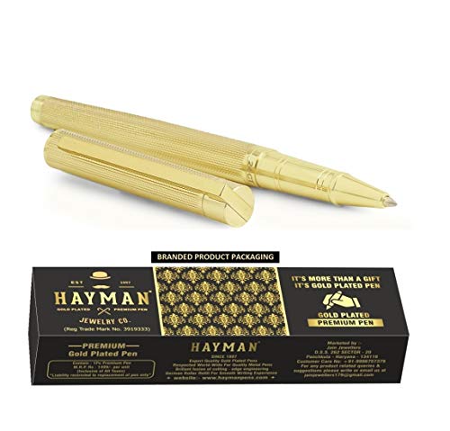 Image of HAYMAN 24 CT Gold Plated Premium Roller Ball Pen With Gift Box (P-6)