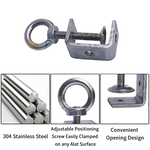 4 Pcs C Clamp Stainless Steel Small C Clamps Heavy Duty Metal U Clamps For Metal Working With Stable Wide Jaw Opening Easy To Use 47Mm #TOP3