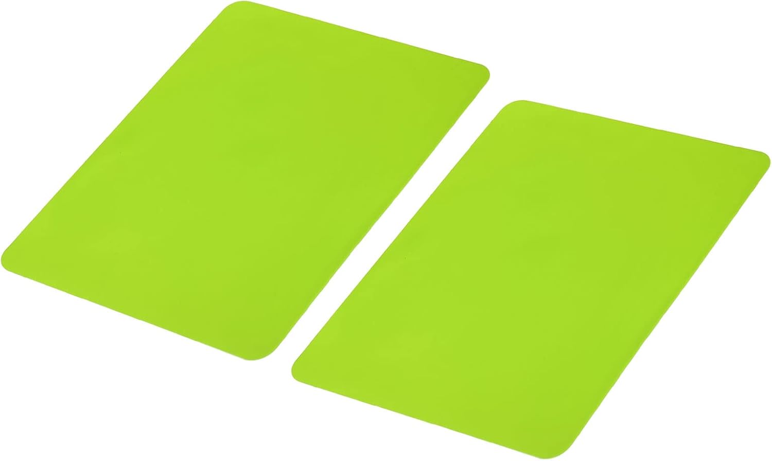 YOKIVE 2 Pcs Silicone Mat, Non-Slip Nonstick Sheets Protector | Heat Resistant Reusable for Home DIY Craft (Green, 11.73x9.06 Inch)