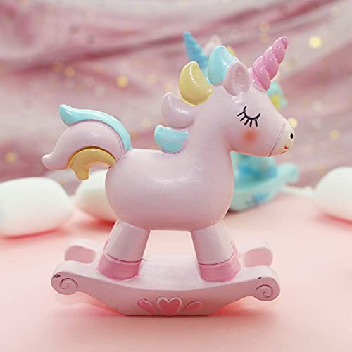 Unicorn Cake Topper Unicorn Decoration Toshine Toy Figure Cake Topper For Baby Girl Handmade Party Supplies For Baby Shower Birthday Party (Pink) #TOP3
