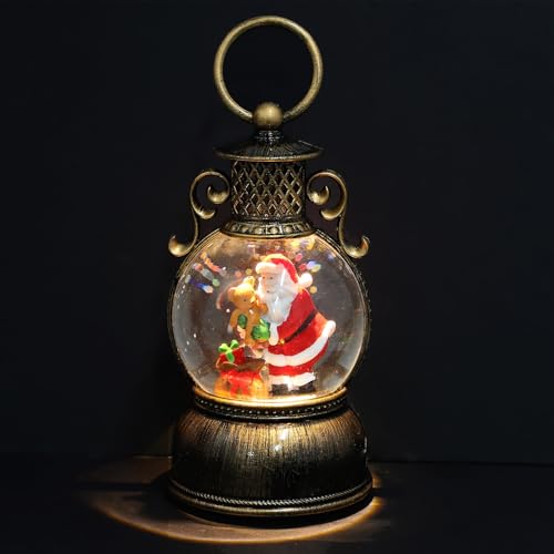 Bola de nieve navideña con luces LED y música NIYANGLE para centro de mesa 4