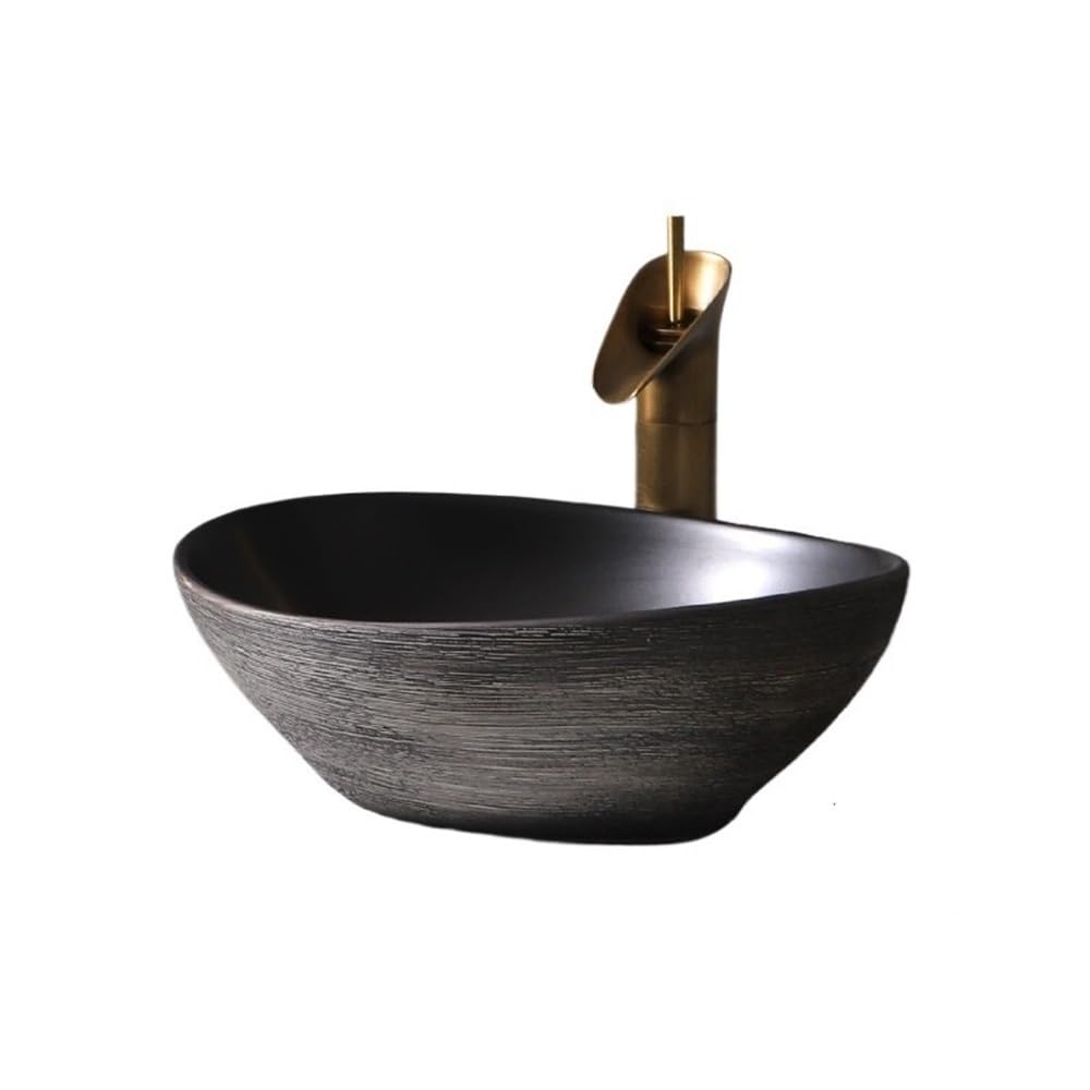 XPSHP25112 bathroom basin Vessel Porcelain Ceramic Bathroom Sink Retro Small Wash Bowl Above Counter Basin for Cloakroom
