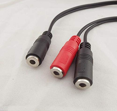 Cable adaptador audio Jack 3.5mm hembra a 2x3.5mm hembra miniatura 3