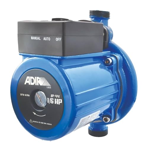Opiniones de precios de lavadoras automaticas disponible en línea. 45 Adir 1503 Presurizador Automático 1/6 HP 140 W | Bomba Presurizadora de Agua Silenciosa | Aumenta Presión en Ducha y Grifos | Ideal para Uso Doméstico