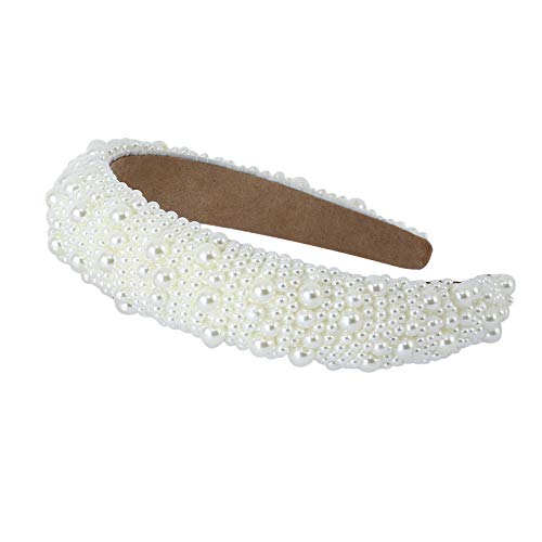 Pearl Headbands For Women Fashion Head Band Design Bridal Elegant Wedding Headwear Wide Hairbands For Girl #TOP2