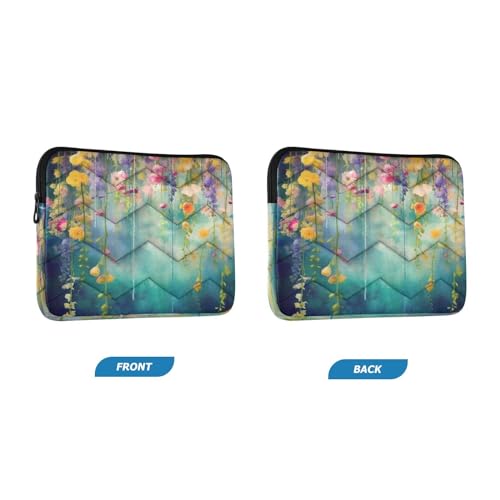 Funda para laptop de 13-14 pulgadas con diseño floral Wisteria miniatura 2