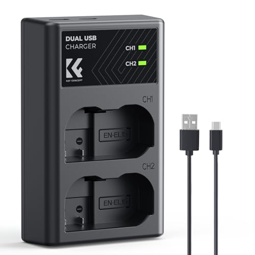 K&F Concept EN-EL15 Battery Charger, Dual Slot EN-EL15c
