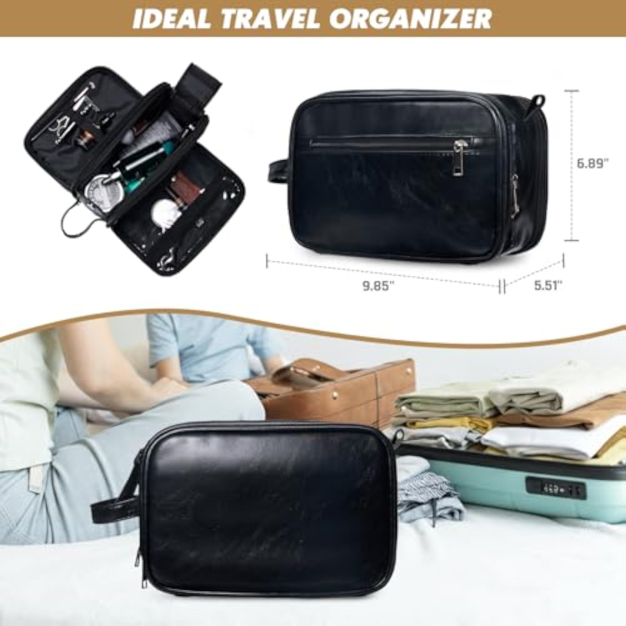 Personalized Mens Travel Toiletry Bag