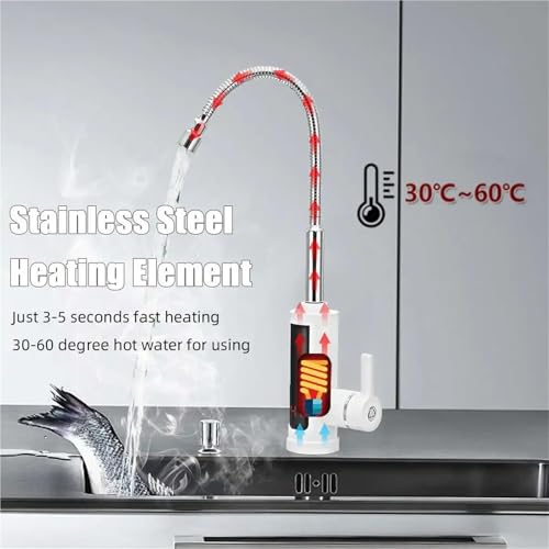Chauffe-eau sans réservoir électrique 3000W pour robinet de cuisine LED