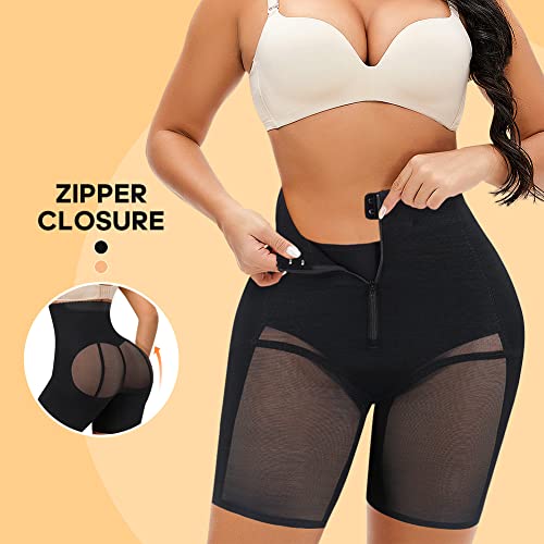 Divastory Womens Shapewear Tummy Control Panties Body Shaper High Waist Butt Lifter Short Thigh Slimmers Black #TOP2