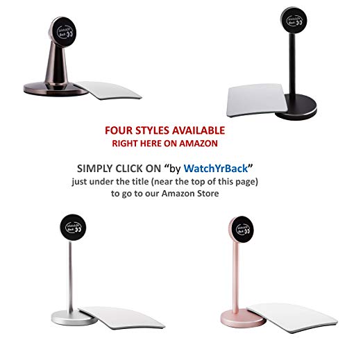 Desk and Cubicle Mirror to See Behind You, Silver Stand with Detachable Wide Angle Real Glass Mirror, Small & Discrete, Beautiful Design, Perfect Curvature for an exceptionally Clear View