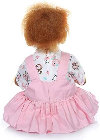 ZIYIUI 21 ''/ 52 cm Lifelike Reborn Baby Monkey Realistic Handmade Reborn Dolls Newborn Baby Doll Weighted body Collectible Art Doll Toy for kids Gifts (Pink)