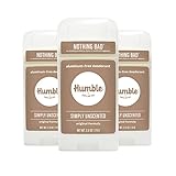 HUMBLE BRANDS Original Formula Aluminum-free Deodorant. Long Lasting Odor Control with Baking Soda, Simply Unscented, Pack of 3