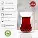 ums Turkish Tea Glass Set, 10 Glasses, Big Size, Slim Waist Design and Thick Sole Prevent Tea From Getting Cold, Easy to Keep for 10 People, Useful Tea Set (10 Pieces)