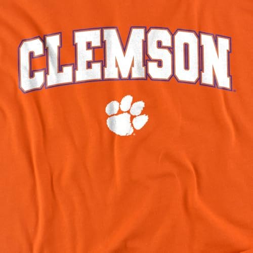 LOGOVISION Clemson University Arch Logo Unisex Adult T Shirt, Orange, Medium