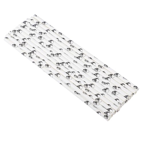 Beaupretty 100 pitillos de papel Kraft para Halloween miniatura 1