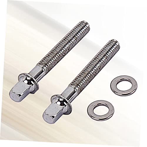 6 piezas de tornillos para montaje de tambor de acero inoxidable con arandelas, sujetadores de tensión para reemplazo de lugs de tambor para caja y bombo miniatura 7