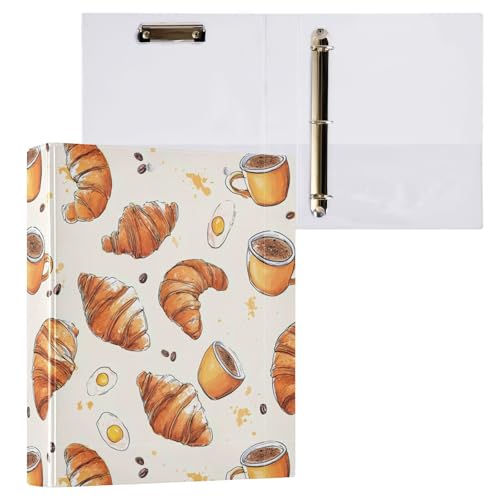 Pfrewn 3 Ring Binders with 3 Interior PVC Clear Pockets