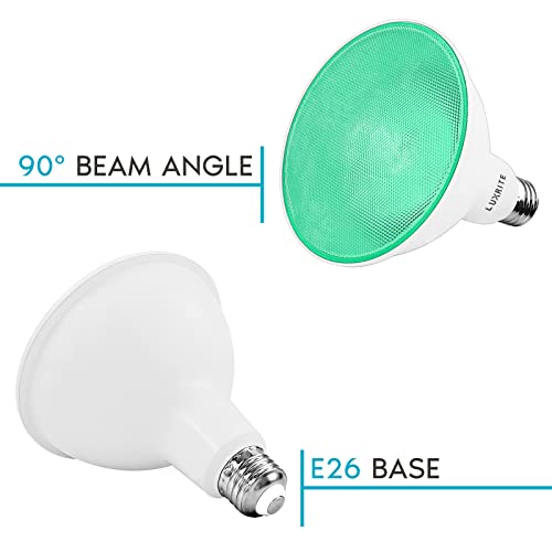 LUXRITE LED PAR38 Flood Green Light Bulb, 8W (45W Equivalent), 1 Pack by LUXRITE - Used condition - Image 3