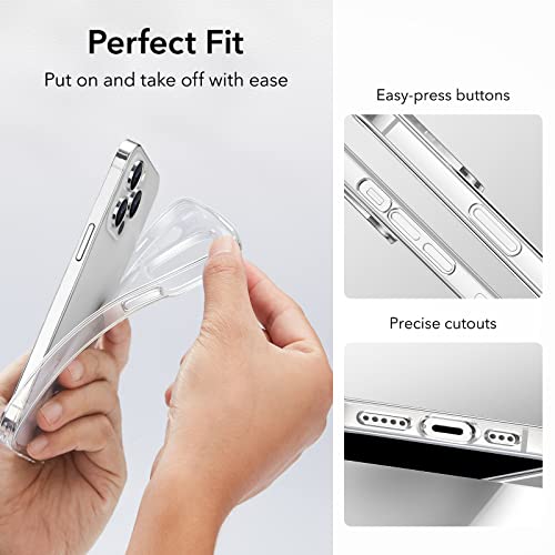 Esr Clear Case Compatible With Iphone 14 Pro Max Case, Shockproof Thin Silicone Cover, Yellowing-Resistant Slim Transparent Tpu Phone Case, Project Zero Series, Clear #TOP6
