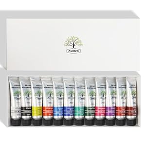 Funto Aquarellfarben, 12 Farben Nachfülltuben – 8 ml pro Tube, Professionelle Wasserfarben für Reisen, Malen & Kreative Projekte – Malbedarf für Künstler, Anfänger und Hobby-Maler