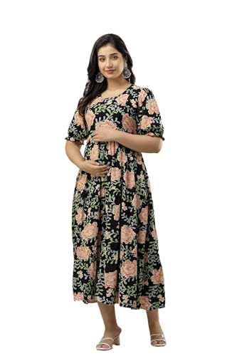 Image of New Elite Rayon Anarkali Maternity Feeding Kurti with Both Side Zipper