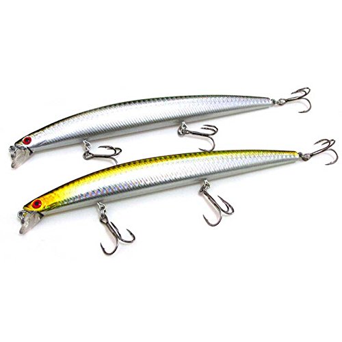 Momoda 0-1.5M Diving Luminous Belly Fish Culter Plastic Hard Fishing Lures (17Cm Length, Pack Of 10Pcs) #TOP7