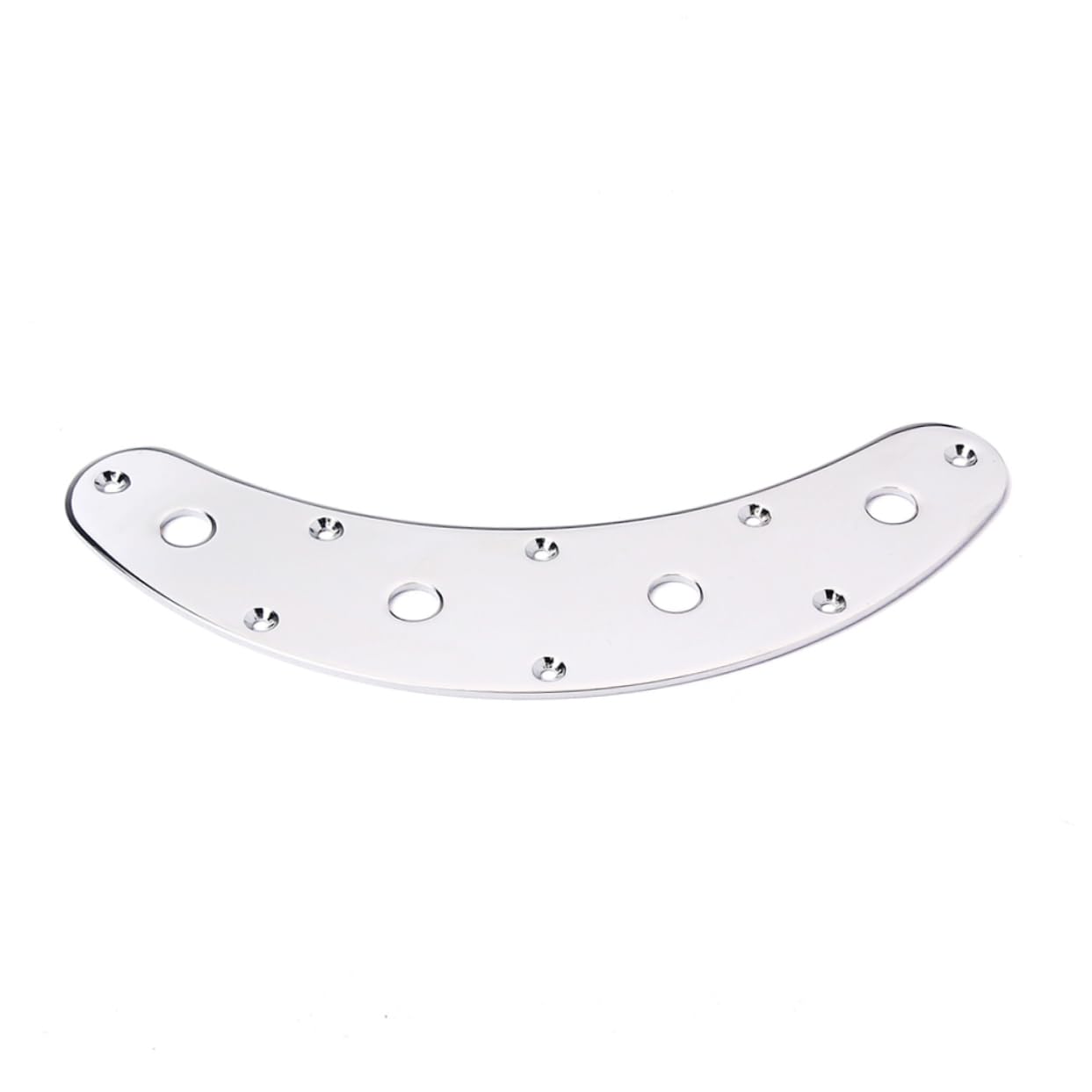 Wakauto Guitar Control Plate Arch Curved Metal Iron Plate Bass Chrome for Guitar Parts Accessories