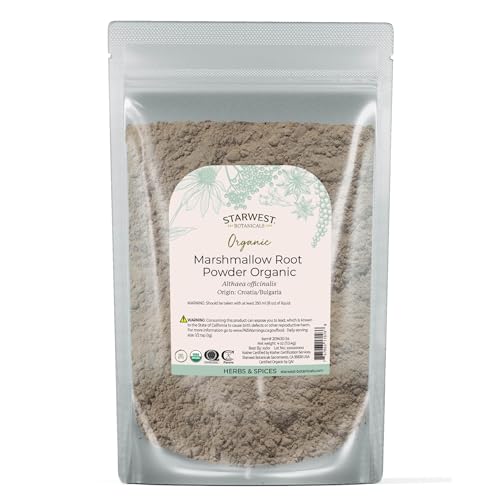 Starwest Botanicals Organic Marshmallow Root Powder, Non-GMO - 4 oz Pouch