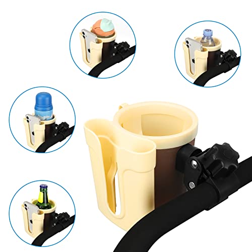 Accmor Stroller Cup Holder with Phone Keys Holder, 3-in-1 Universal Cup Holder, Drinks Bottle Holder for Stroller, Bike, Wheelchair, Walker, Scooter