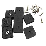 Btibpse Rubber Feet Pads Non Slip Non Skid Legs Pad for Table Desk Chair and Sofa 20 PCS (Black Square 30mm)