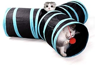Tempcore Pet Cat Tunnel Tube Cat Toys 3 Way Collapsible, Cat Tunnels