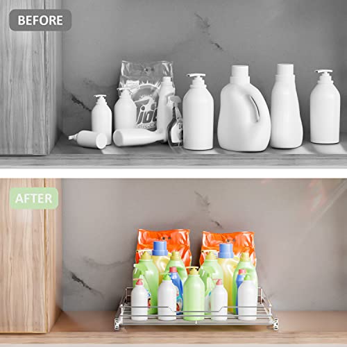 Ahnr Pull Out Cabinet Organizer, Heavy Duty Cabinet Pull Out Shelves, Slide Out Cabinet Organizer Storage For Home, Pull Out Drawers For Kitchen Cabinets,20”W*21”D #TOP3
