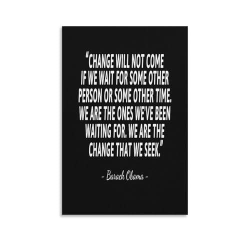 FCOJE Barack_Obama - Póster decorativo con cita motivacional, lienzo decorativo para pared, póster para sala de estar, dormitorio, pintura de 50 x 75 cm