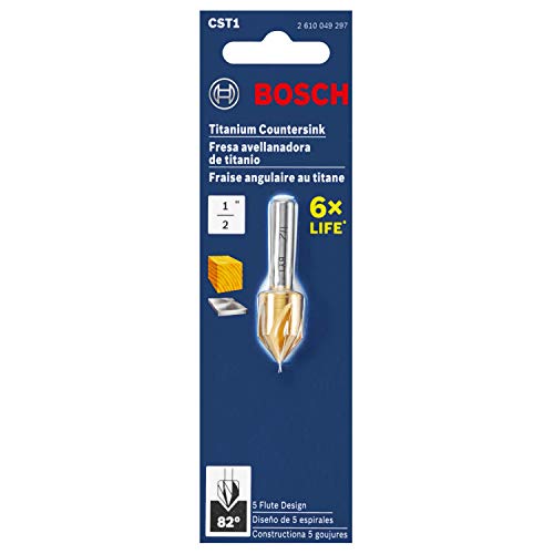 Bosch Cst1 1/2 In. Titanium-Coated Countersink #TOP2