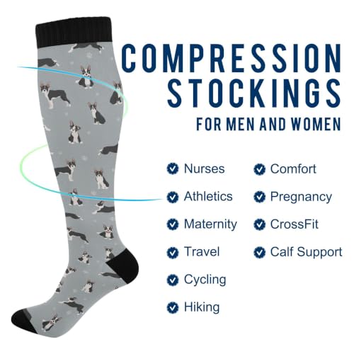 Image of Fisyme Socks for Women Men Warm Comfort Athletic Crew Running Hiking Cycling Compression Socks