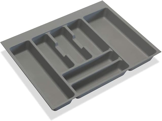 Solmer LTD Optima Cutlery Tray Inserts Kitchen Drawers Grey Plastic Various (800mm = A-712 x P-424mm)