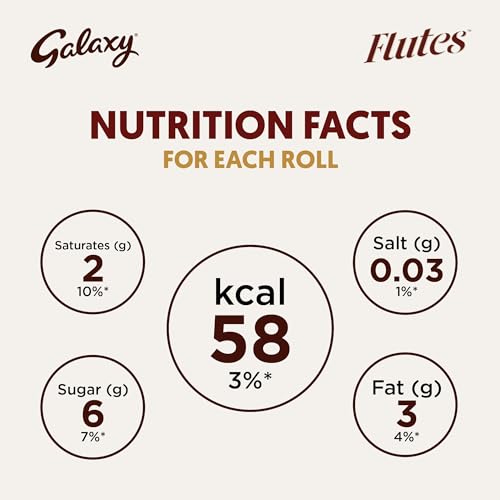 شوكولاتة جالكسي فلوتس، عبوة من 12، 22.5 جرام،2 إصبع، شارك لحظات من متعة الشوكولاتة مع جالكسي فلوتس، الويفر الخفيف والمقرمش