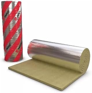 PAROC HVAC Lamella Mat AluCoat alukaschiert Steinwolle Lamellenmatte mit Alu 20mm - 5m x 1m - 1/2 Rolle
