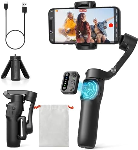 Bild 11 - hohemGimbal Smartphone iSteady X3 SE Plus, 3-Achsen Gimbal Stabilisator, leichtes & faltbares Design mit abnehmbarem Fernbedienung, ausziehbarer Stange, 11-Stunden-Akku, Gimbal Ideal für Vlogging