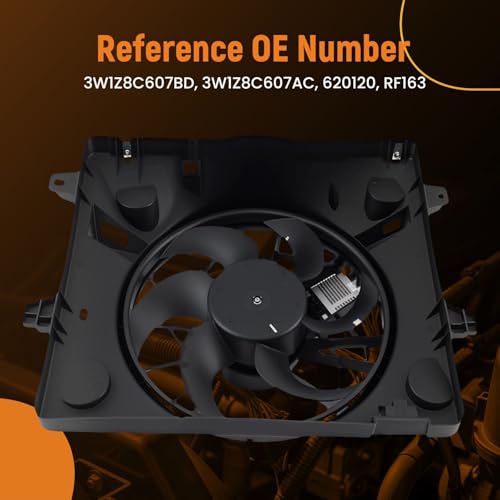 Image of maXpeedingrods Radiator Cooling Fan for Lincoln Town Car Mercury Grand Marquis 2003-2005, for Mercury Marauder 2003-2004, for Ford Crown Victoria 2003-2005, 3W1Z8C607BD 3W1Z8C607AC 620120