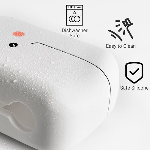 Image of Adorila Whale Silicone Spout Cover for Bathtub Faucet, Adjustable Straps for Roman Tub & Deck Mount, Soft Protective Guard (Grey)