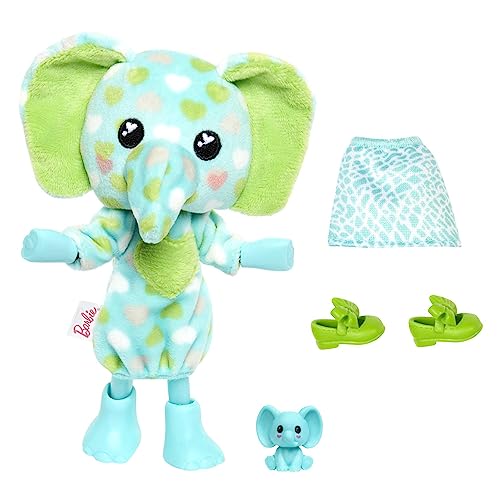 Barbie Poupée Mannequin Chelsea Cutie Reveal Série Jungle Poupée avec Costume d’éléphant en Peluche et 7 Surprises Dont des changements de Couleur Jouet Enfant Dès HKR13 - vue 5