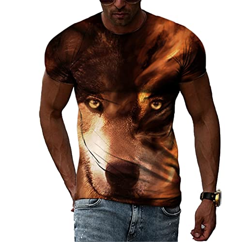 T-shirt imprimé 3D décontracté pour terrasses et sorties urbaines estivales