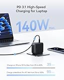 Baseus PD3.1 140W USB C Charger, PPS Fast Charger Type C, Fast Charging Block for MacBook Air/Pro, Pixelbook, iPad, iPhone 17/16 Series, Galaxy S25 Ultra and More